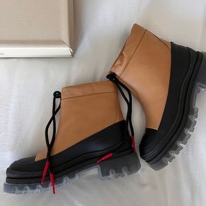 Montelliana Lucy Winter/Rain Boots in Almond/Black